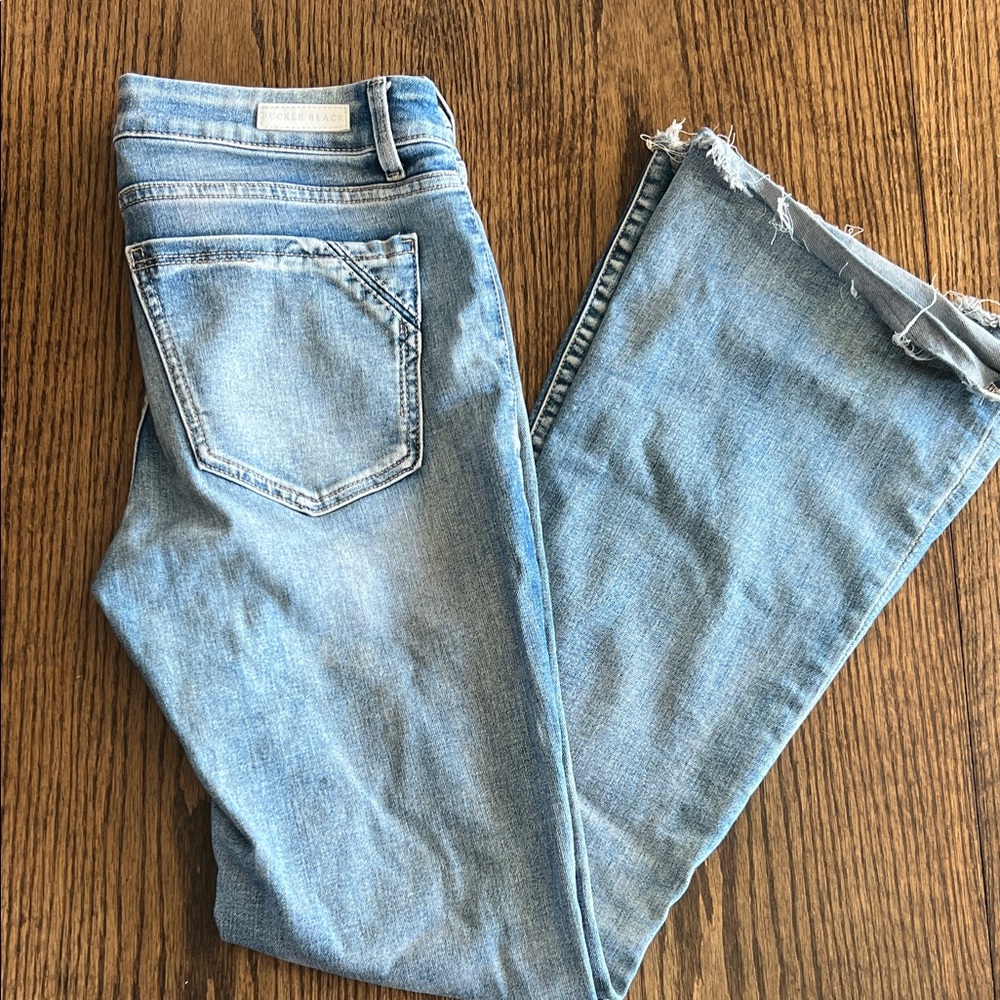 Buckle Black Light Blue Distressed Women Jeans